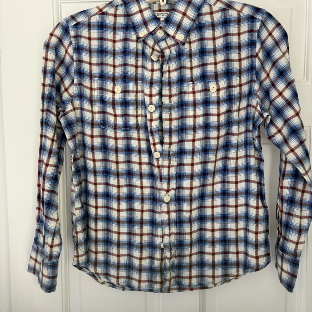 Crewcuts Kids Plaid Button-Down Shirt - Red, Blue, White